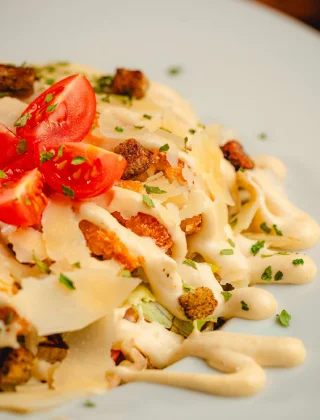 Crispy caesar chicken salad Menu Theatrum